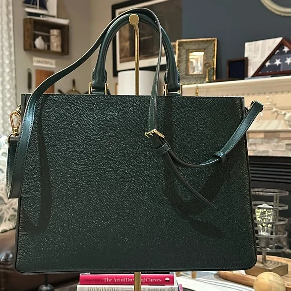 MICHAEL Michael Kors Jessie Large Tote Satchel in Racing Green, BNWT - Picture 6 of 16